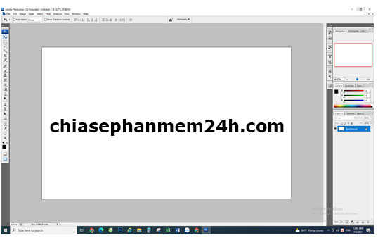 Giao diện phần mềm photoshop cs3 portable