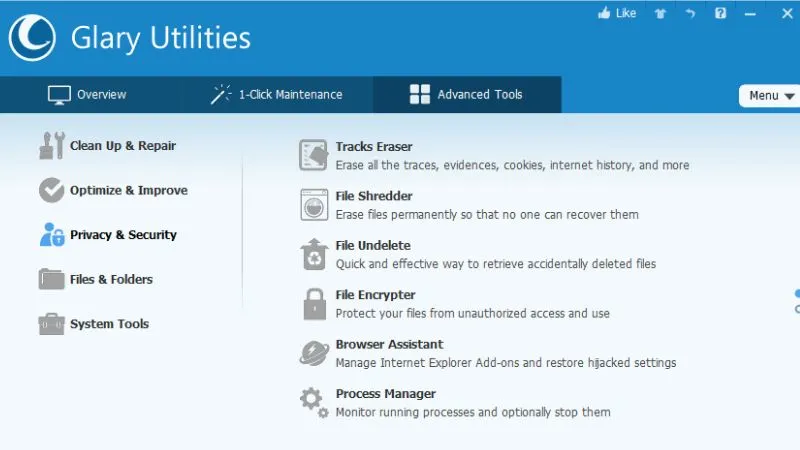 Phần mềm dọn rác máy tính Glary Utilities Pro 5 